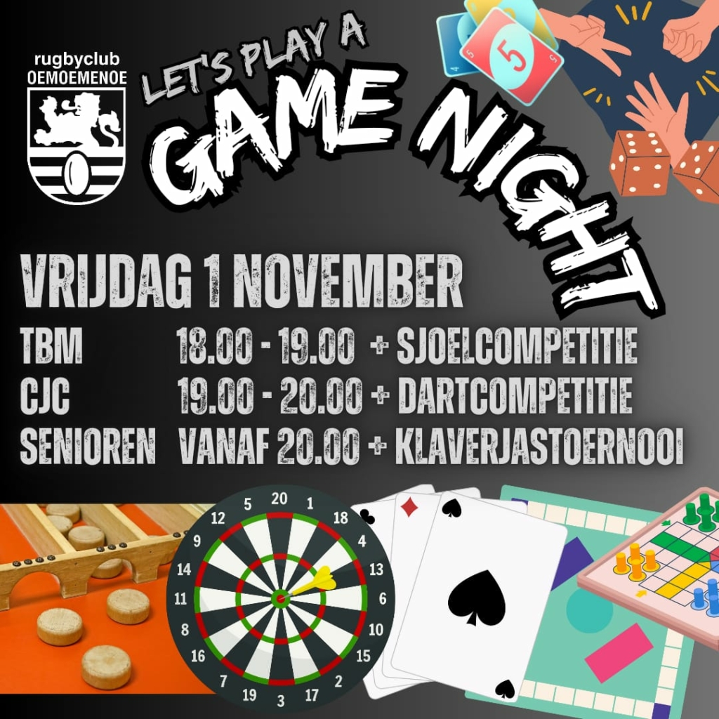 Game Night Vrijdag 1 november