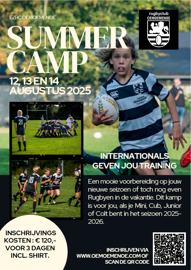 Rugby Summercamp Oemoemenoe 12, 13 & 14 augustus
